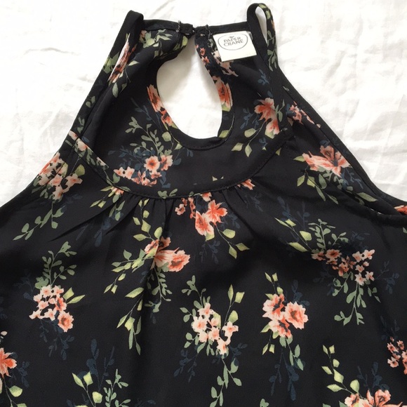 Paper Crane | Black & Floral Off the Shoulder - Picture 2 of 5